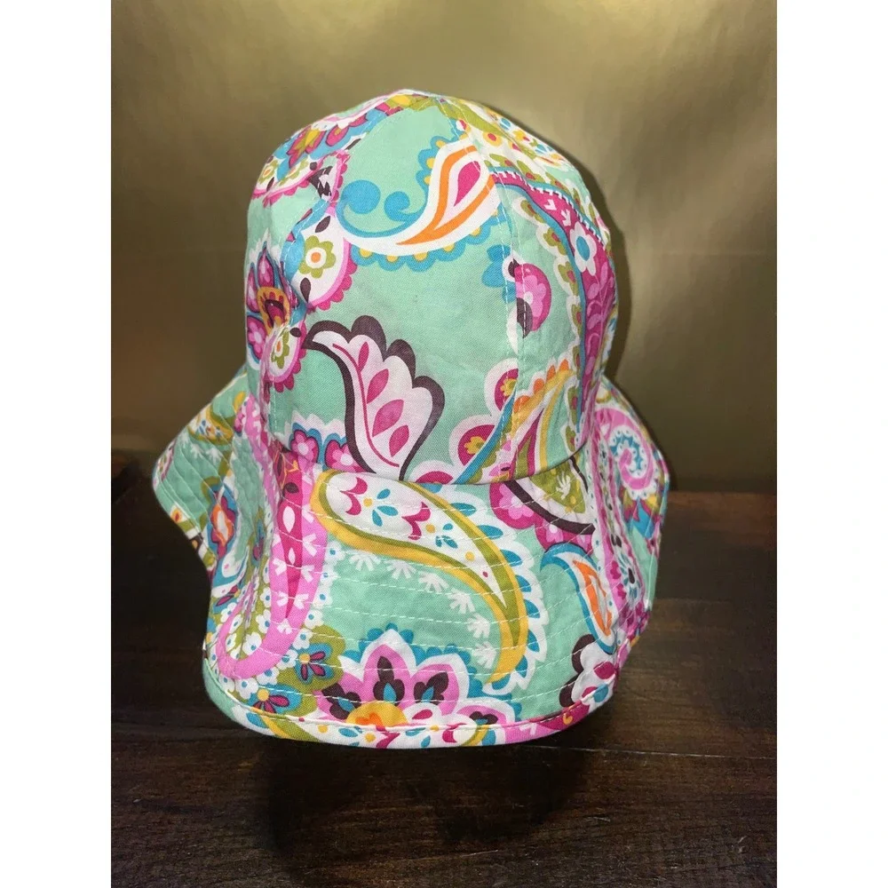 Vera‎ Bradley Paisley Floral Bucket Sun Hat Summer Travel Beach Fun Colorful